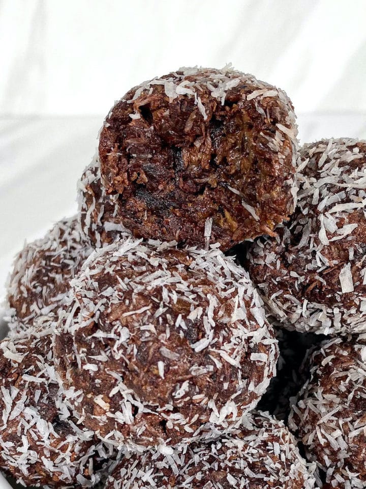 Tower of healthy energy balls